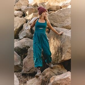 Free People Righteous Jumpsuit Size Small Green New Without Tags